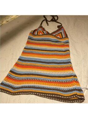 Urban Outfitters Crochet Halter Dress